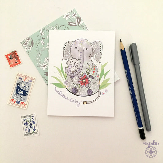 Baby Elephant Card
