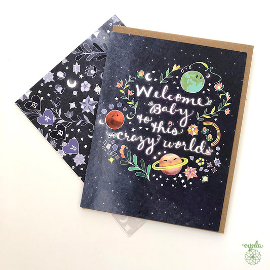 Welcome Baby Card - baby crazy world