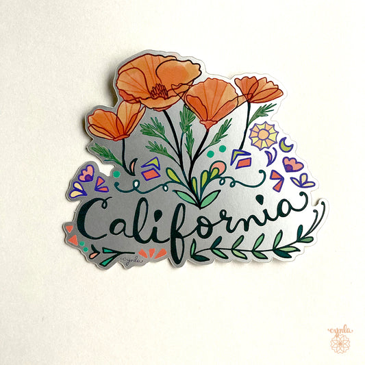 California State Flower Sticker