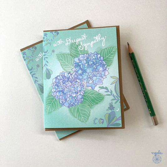 Hydrangea Sympathy card