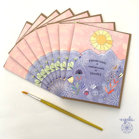 Sun Mountain Thank You Card Set BOX of 8