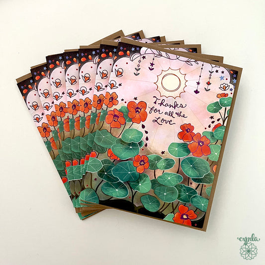 Moon Garden Nasturtiums Boxed Card Set