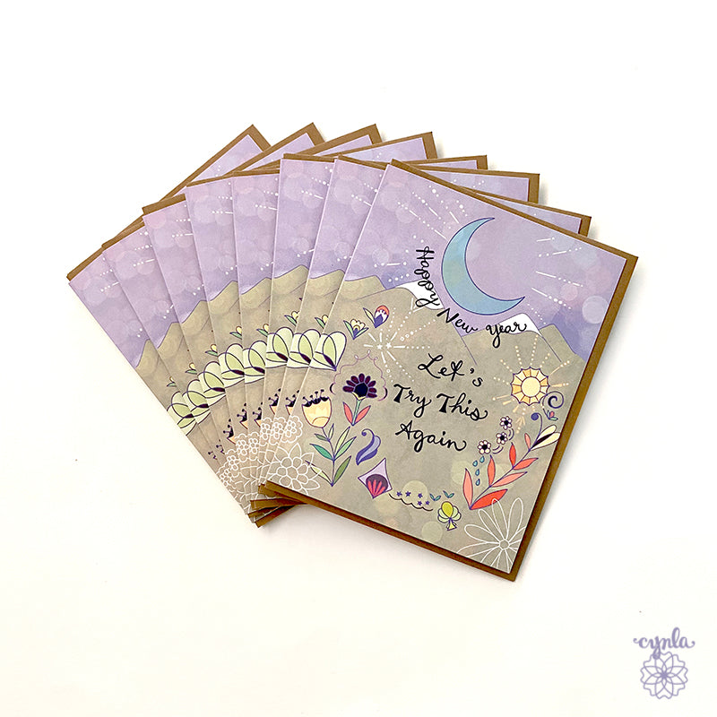 Try Again New Year Card - Funny new year card, holiday card