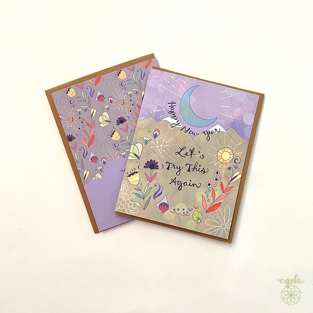 Try Again New Year Card - Funny new year card, holiday card