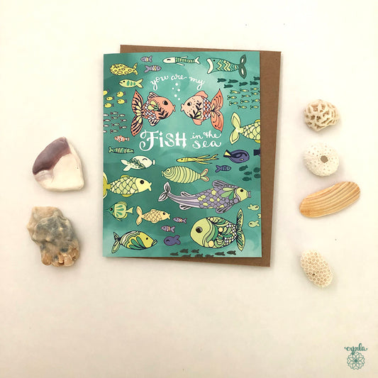 Love Fish Card - Fish in the sea