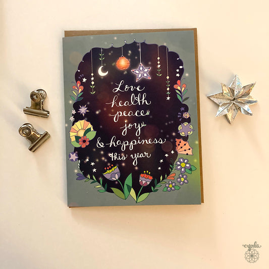 Love Health Everything New Year Card