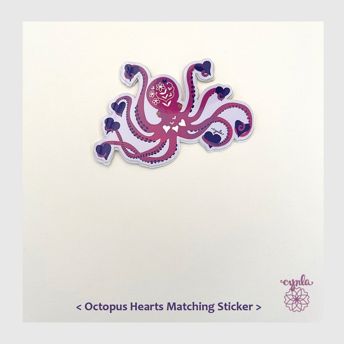 Octopus Hearts Greeting card - love heart animal cards ocean