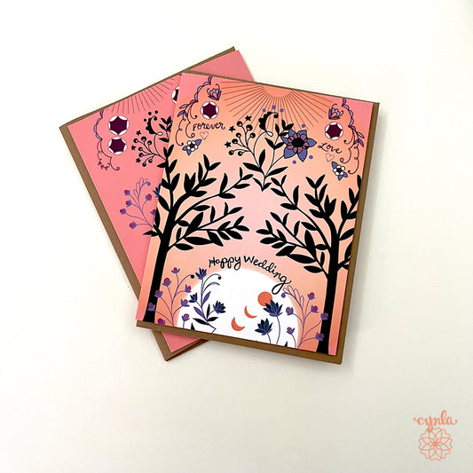 Wedding Trees Card