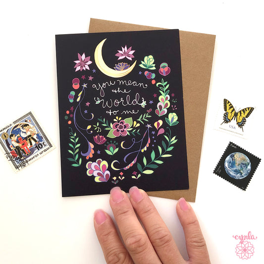 Moon Love Greeting Card
