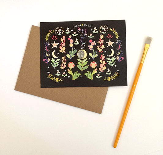 Moon Flowers Card