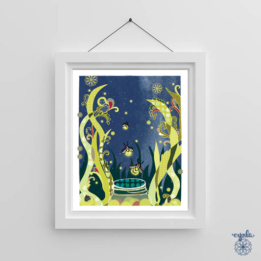 Fireflies Art Print