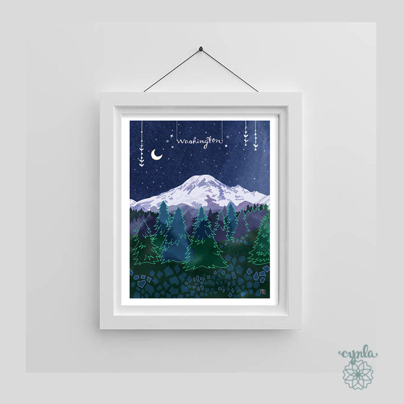 Washington Holiday Cards - holiday card Washington state pride WA love mountain greeting cards