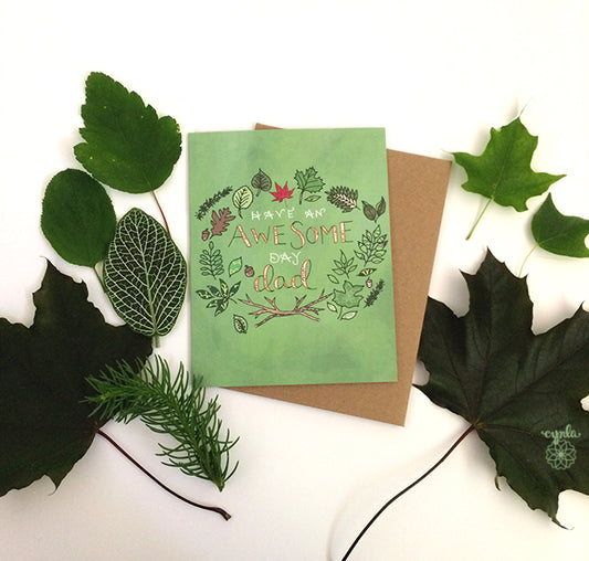 Awesome Dad Leaf Card