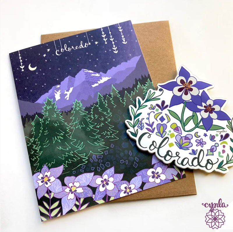 Colorado Holiday Cards - holiday card Colorado state pride CO love mountain greeting card