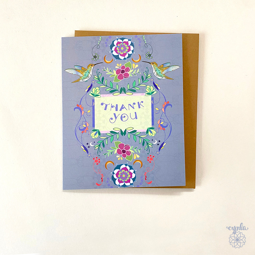 Hummingbird Thank You Boxed Card Set